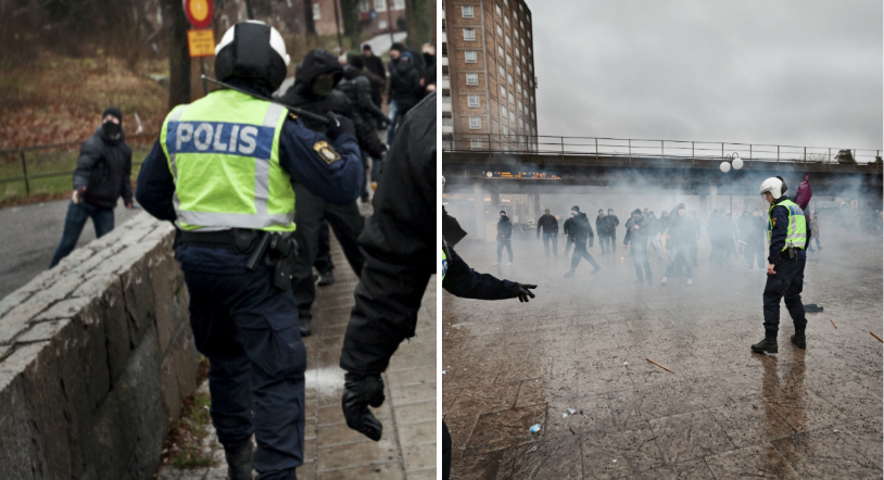 Demonstration, SMR, vänsterextremist, Kärrtorp, Svenska motstandsrorelsen, Drap